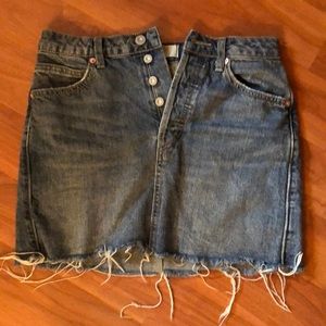 Free people denim mini skirt 25